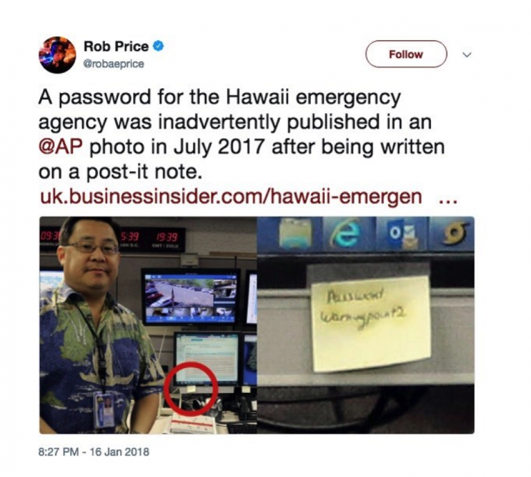 Password sui post-it