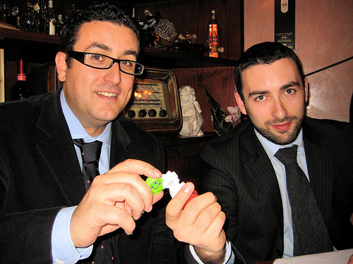 Giorgio Minguzzi e Luca Sartoni salutano Giorgio Minguzzi e Luca Sartoni salutano