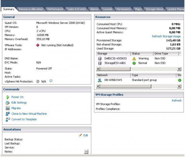La vm replicata su vSphere
